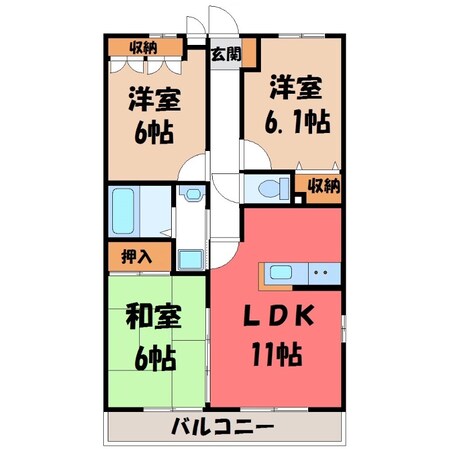 東宿郷駅 徒歩18分 2階の物件間取画像